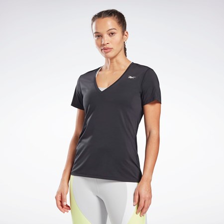 Reebok Activchill Sportowe T-Shirt Czarne | ZXDV-41975