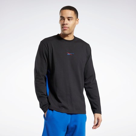 Reebok Answer to No One Long Sleeve T-Shirt Czarne | BDLT-84213