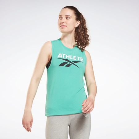 Reebok Athlete Vector Tank Top Future Teal | BVWU-14325