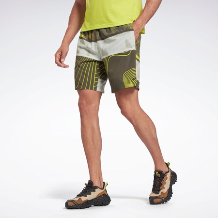 Reebok Austin Allover Print Shorts Zielone | SGOL-02847