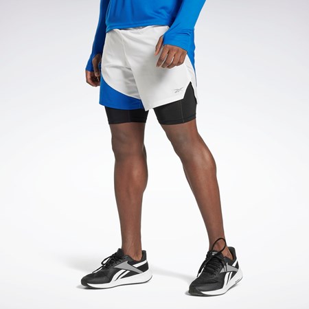 Reebok Biegania Two-in-One Shorts Niebieskie | APRU-32476