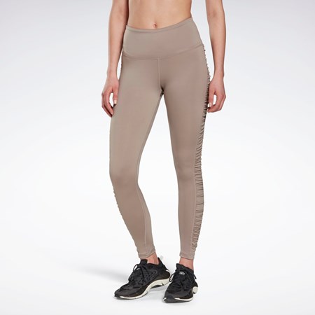 Reebok Bold High-Waisted Ruched Tights Szare | YPSU-51438