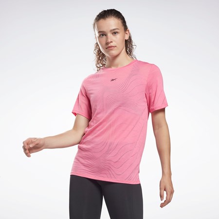 Reebok Burnout T-Shirt Różowe | GXFR-62139