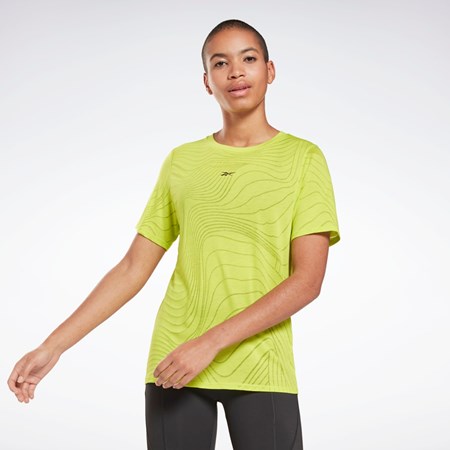 Reebok Burnout T-Shirt Żółte | DWCY-69780