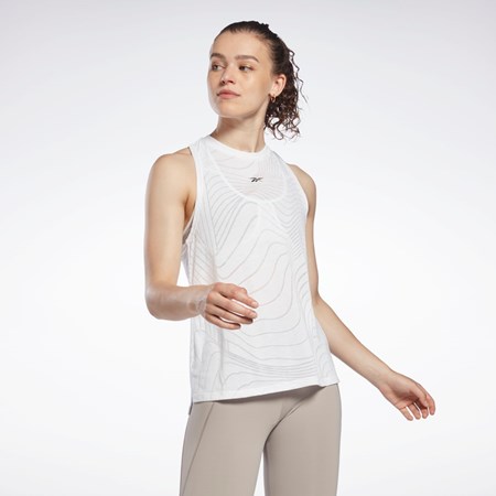 Reebok Burnout Tank Top Białe | LVBR-31978