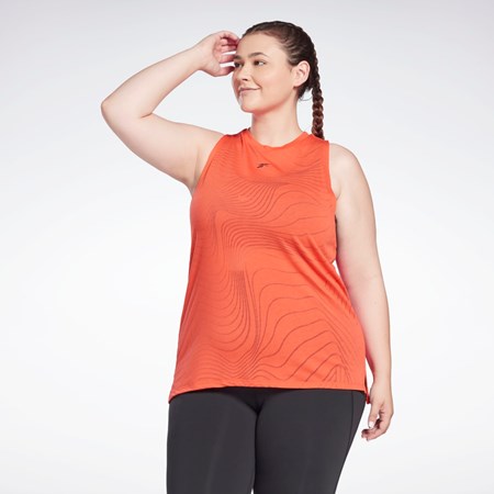 Reebok Burnout Tank Top (Plus Size) Czerwone | NWJZ-10478