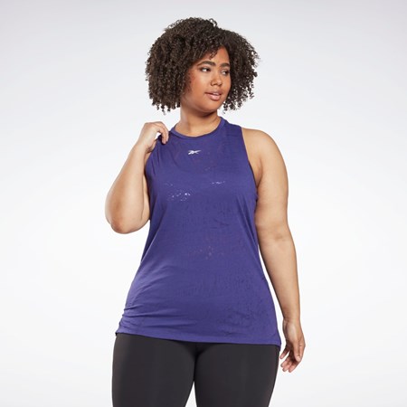 Reebok Burnout Tank Top (Plus Size) Fioletowe | ABOK-63278