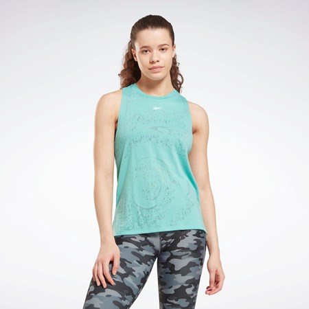 Reebok Burnout Tank Top Semi Classic Teal | PUMR-82416