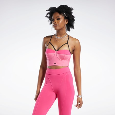 Reebok Cardi B Bralette Różowe Różowe | VEAK-51697