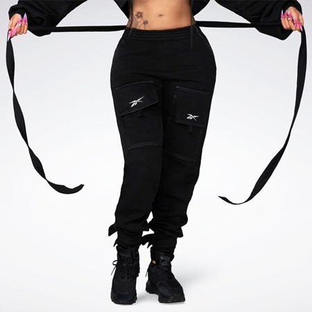 Reebok Cardi B Knit Pants Czarne | RXUH-02148