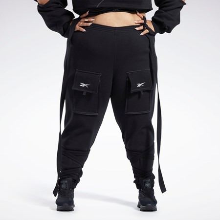 Reebok Cardi B Knit Pants (Plus Size) Czarne | ZJIM-95783