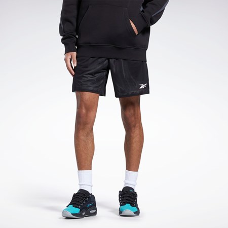 Reebok City League Mesh Shorts Czarne | DHRB-35607