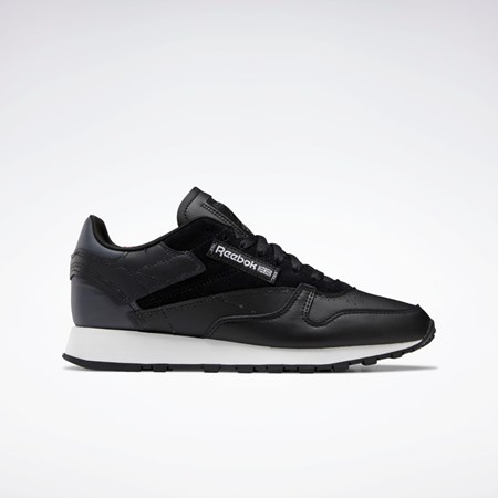 Reebok Classic Leather Make It Yours Shoes Czarne Szare Białe | BONH-93751