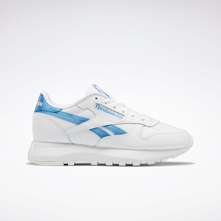 Reebok Classic Leather SP Shoes Białe Białe Niebieskie | CXEK-46072