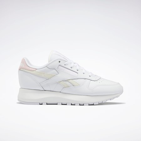 Reebok Classic Leather SP Shoes Białe Białe Różowe | RYEP-76420