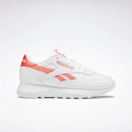 Reebok Classic Leather SP Shoes Białe Białe Pomarańczowe | ZISQ-07813