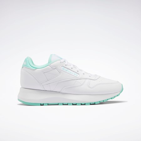 Reebok Classic Leather SP Shoes - Grade School Białe Mięta Białe | FILP-75904