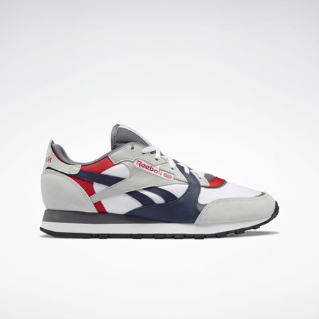 Reebok Classic Leather Shoes Białe Szare Szare | HOML-71962