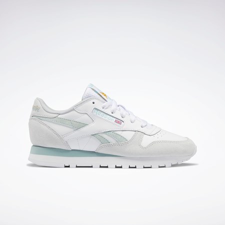 Reebok Classic Leather Shoes Białe Szare Szare | YOEL-07968