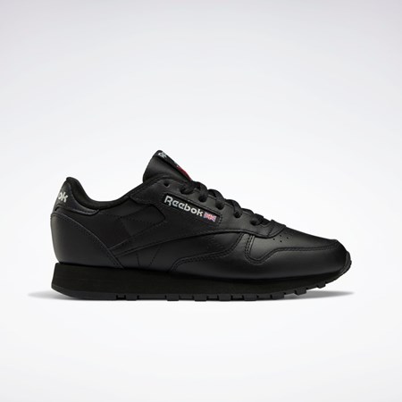 Reebok Classic Leather Shoes Czarne Czarne Szare | JUYV-98403