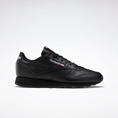 Reebok Classic Leather Shoes Czarne Czarne Szare | SRAQ-45917