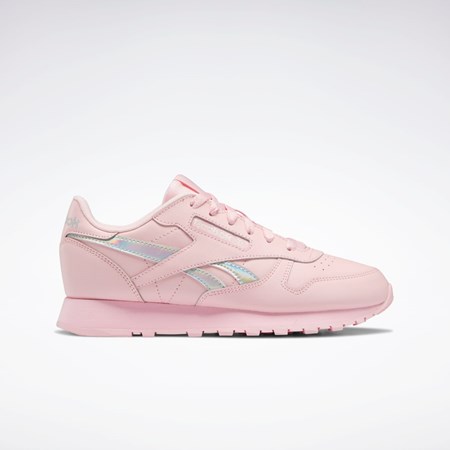 Reebok Classic Leather Shoes - Grade School Różowe Różowe Różowe | CKJF-05496