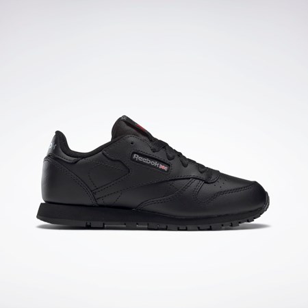 Reebok Classic Leather Shoes - Preschool Czarne | VFBO-49087