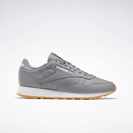 Reebok Classic Leather Shoes Szare Białe | AWJU-94068