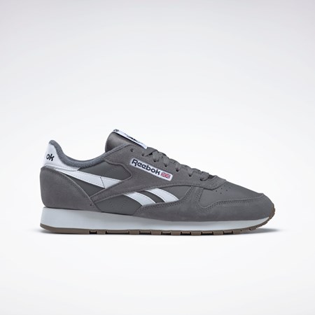 Reebok Classic Leather Shoes Szare Szare Białe | XTUY-91756