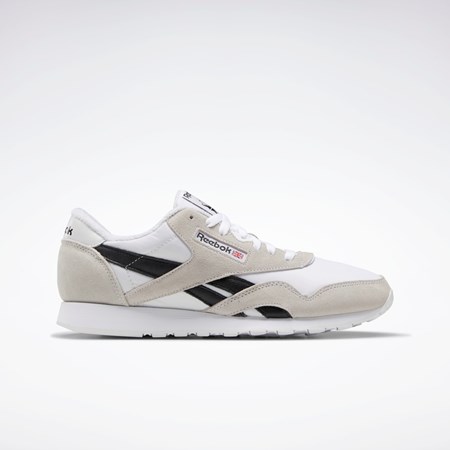 Reebok Classic Nylon Shoes Białe Białe Czarne | WJSN-86903