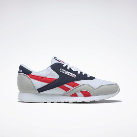 Reebok Classic Nylon Shoes Białe Granatowe Czerwone | PJAG-80542