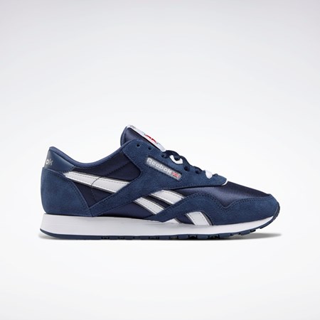 Reebok Classic Nylon Shoes Granatowe Granatowe Platyna | AMCL-57023