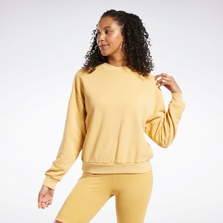 Reebok Classics Natural Dye Sweatshirt Bright Ochre | ILOJ-95826