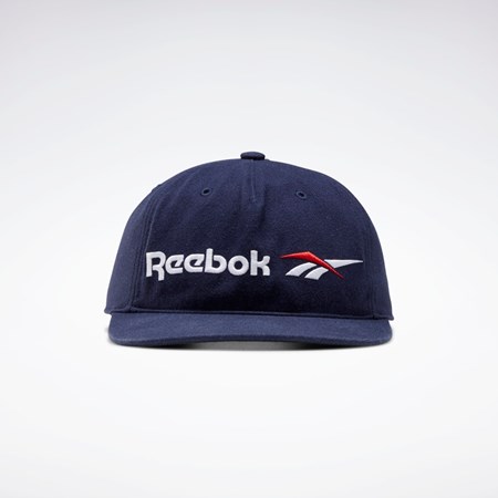 Reebok Classics Vector Płaskie Peak Hat Granatowe Granatowe | ETQL-50932