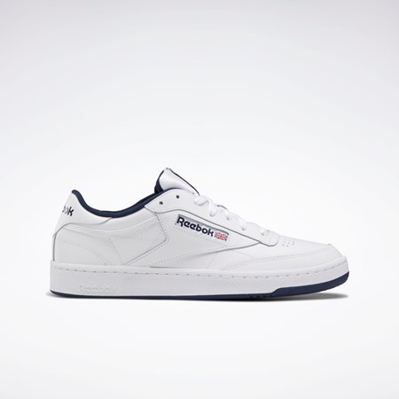 Reebok Club C 85 Shoes Białe Granatowe | KCMO-40581