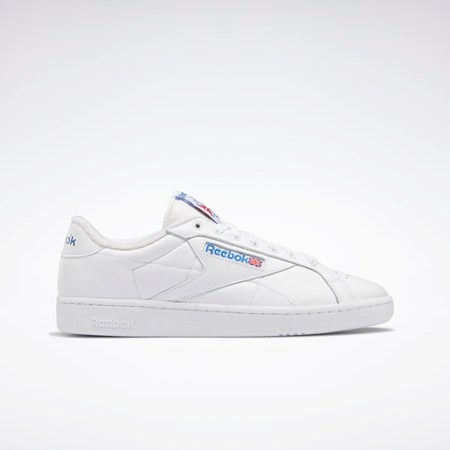 Reebok Club C Grounds Shoes Białe Niebieskie Czerwone | JBZH-85761