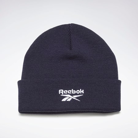 Reebok Foundation Logo Beanie Granatowe | IPVU-21430