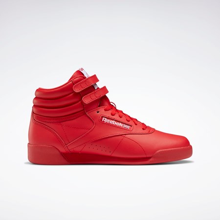 Reebok Freestyle Hi Shoes - Grade School Czerwone Czerwone Białe | SKDY-24975