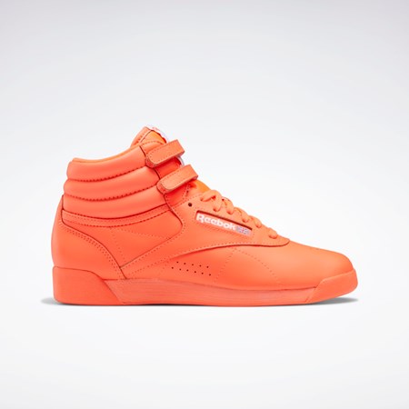 Reebok Freestyle Hi Shoes Pomarańczowe Pomarańczowe Białe | CAJE-28160