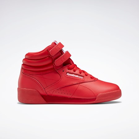 Reebok Freestyle Hi Shoes - Preschool Czerwone Czerwone Białe | JQYV-10275