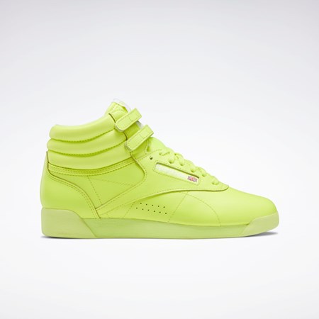 Reebok Freestyle Hi Shoes Żółte Żółte Białe | GHCB-30267