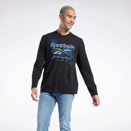 Reebok Grafiką Series Pre-Season Long Sleeve T-Shirt Czarne | IVPH-40126