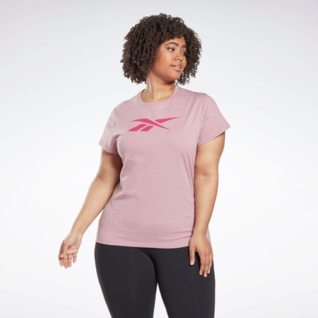 Reebok Grafiką Vector T-Shirt (Plus Size) Infused Lilac | MLGR-07938