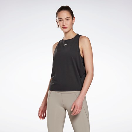 Reebok Joga Long Tank Top Czarne | HMIJ-34087