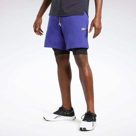 Reebok Les Mills® 2-in-1 Shorts Fioletowe | LIWK-71956