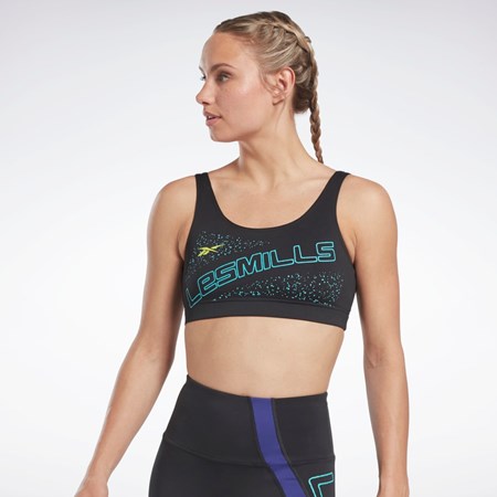 Reebok Les Mills® Sports Bra Czarne | MWKD-21783