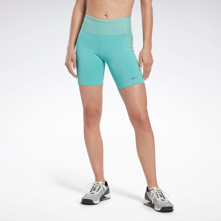 Reebok Les Mills® Żebrowany Krótkie Leggings Semi Classic Teal | JMNX-37590