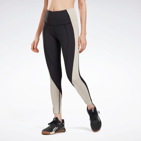 Reebok Lux High-Rise Colorblock Leggings Czarne | CASI-09314