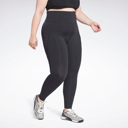 Reebok Lux High-Waisted Tights (Plus Size) Czarne | KNWB-71835