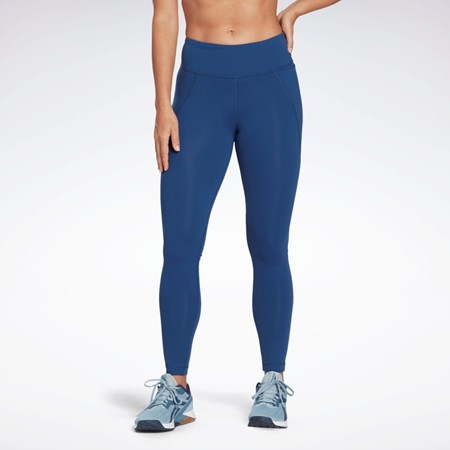 Reebok Lux Leggings Niebieskie | AFYW-80217